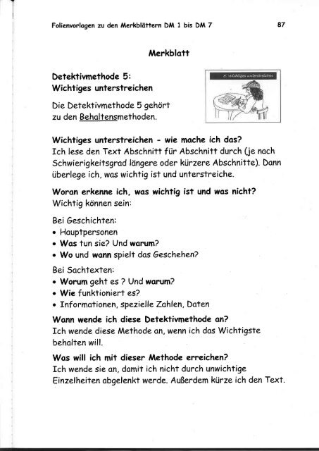 Textdetektive Lehrermanual