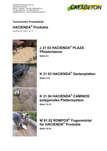 hacienda - Creabeton Baustoff AG