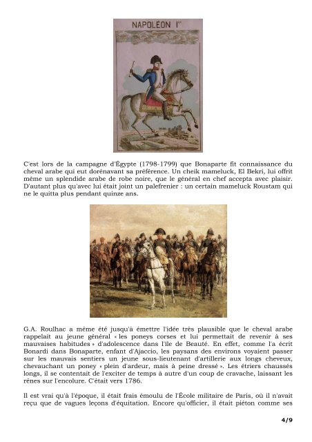 Napoléon Bonaparte et ses chevaux