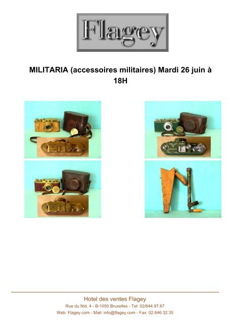 MILITARIA (accessoires militaires) Mardi 26 juin ... - Auction In Europe