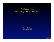 ROI Analysis - Waisman Laboratory for Brain Imaging and Behavior