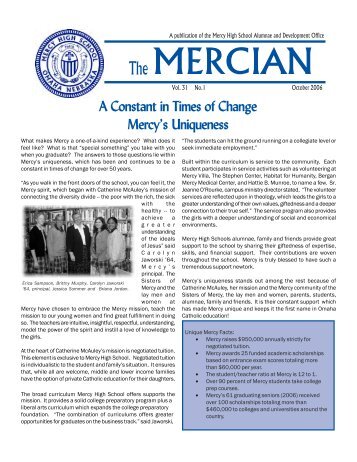 The MERCIAN - Mercy High School