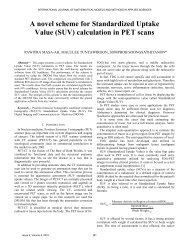 A novel scheme for Standardized Uptake Value (SUV ... - NAUN