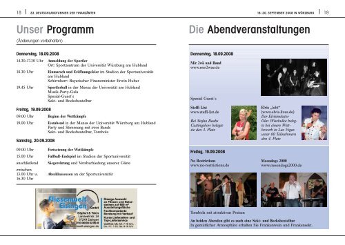 Festschrift - Deutschlandturnier 2008