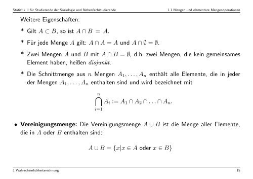 Statistik II für Studierende der Soziologie und Nebenfachstudierende