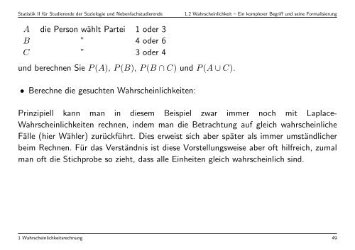 Statistik II für Studierende der Soziologie und Nebenfachstudierende