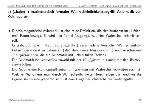 Statistik II für Studierende der Soziologie und Nebenfachstudierende