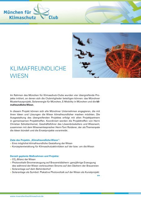 KLIMAFREUNDLICHE WIESN - München für Klimaschutz