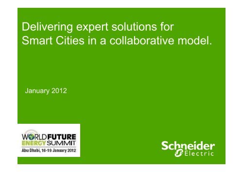 Delivering expert solutions for Smart Cities in a - Schneider Electric