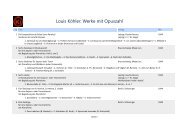 Louis Köhler: Werke mit Opuszahl