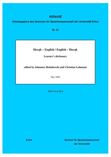 ASSIDUE Hocąk – English / English – Hocąk - Christian Lehmann