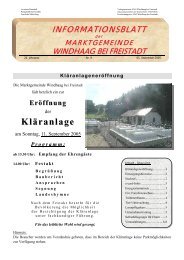 Gemeindeinformationsblatt 9/2005 - Windhaag bei Freistadt