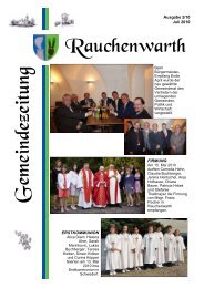 Wir gratulieren - Gemeinde Rauchenwarth