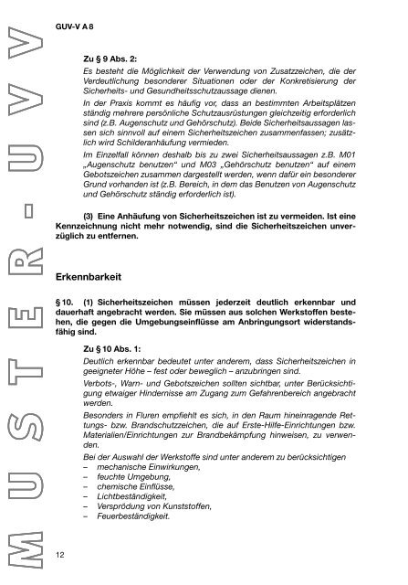 GUV-V A8 - Sicherheitstechnische Dienste und Umweltschutz