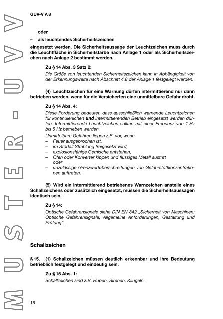 GUV-V A8 - Sicherheitstechnische Dienste und Umweltschutz