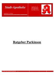 Stadt-Apotheke Ratgeber Parkinson