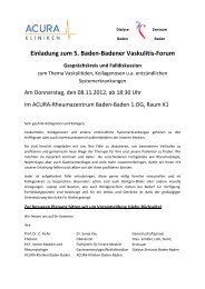 Einladung zum 5. Baden-Badener Vaskulitis-Forum - Akut - ACURA ...