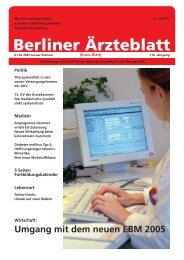 Medizin - Berliner Ärzteblatt