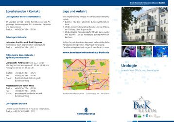 Flyer Urologie ( PDF , 1,3 MB) - Bundeswehrkrankenhaus Berlin