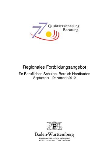 Regionales Fortbildungsangebot - Die Regierungspräsidien in ...