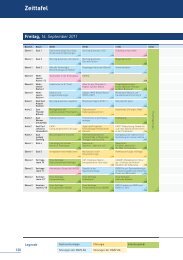 Zeittafel - Viszeralmedizin 2012