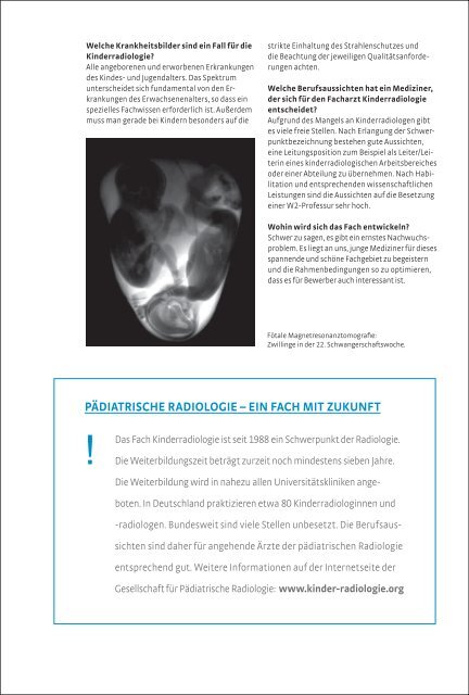 berufliche Perspektiven in der Radiologie [PDF - Marien Hospital ...