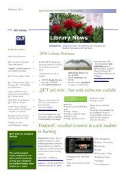 February 2011 - QUT | Library - Queensland University of Technology