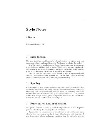 Style Notes - Institute for Particle Physics Phenomenology
