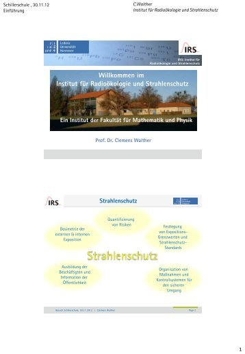 Strahlenschutz - IRS