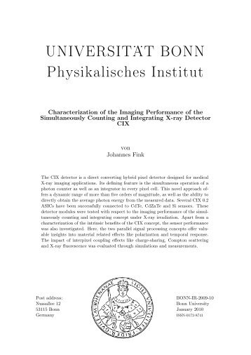 UNIVERSIT . . AT BONN Physikalisches Institut - Prof. Dr. Norbert ...