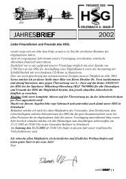 Jahresbrief 2002 - Freunde des HSG