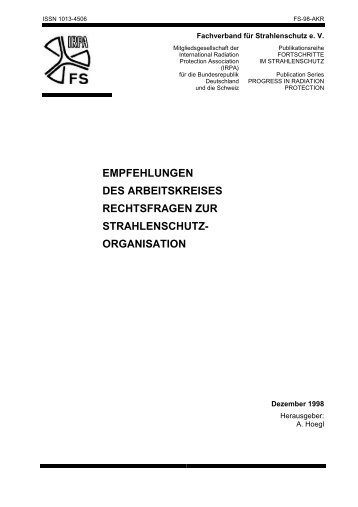 empfehlungen des arbeitskreises rechtsfragen zur ... - Intranet