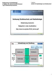 Vorlesung Strahlenschutz und Radioökologie - IRS - Leibniz ...