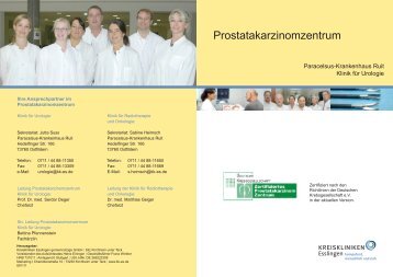 Prostatakarzinomzentrum - Kreiskliniken Esslingen