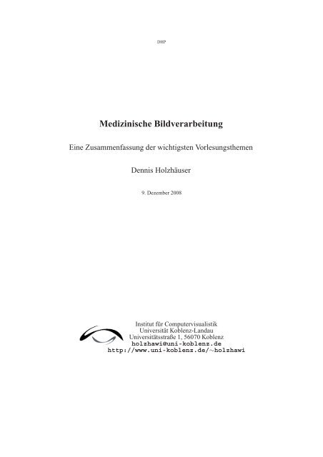 Medizinische Bildverarbeitung - Inforakel