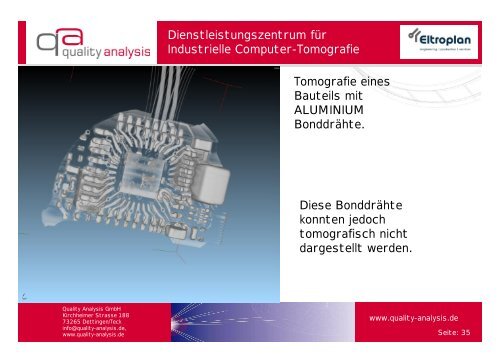 Industriellen Computer- Tomografie - Eltroplan