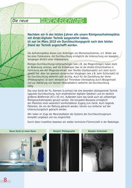 Einblicke 2010 - Radiologie Kapfenberg / Institut für radiologische ...