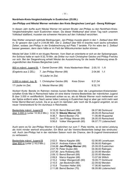Info - Nr. 87 (Ausgabe Dezember 2005) - LC Wuppertal
