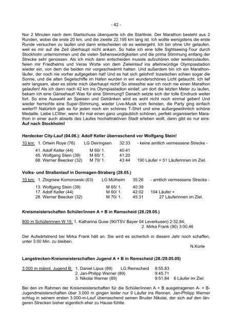 Info - Nr. 87 (Ausgabe Dezember 2005) - LC Wuppertal