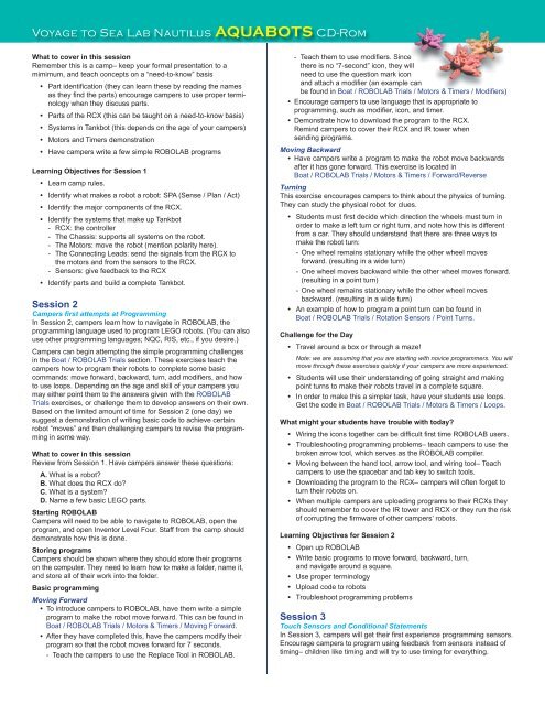 Camp-on-a-Disk Guide - Robotics Academy - Carnegie Mellon ...