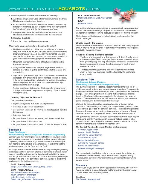 Camp-on-a-Disk Guide - Robotics Academy - Carnegie Mellon ...