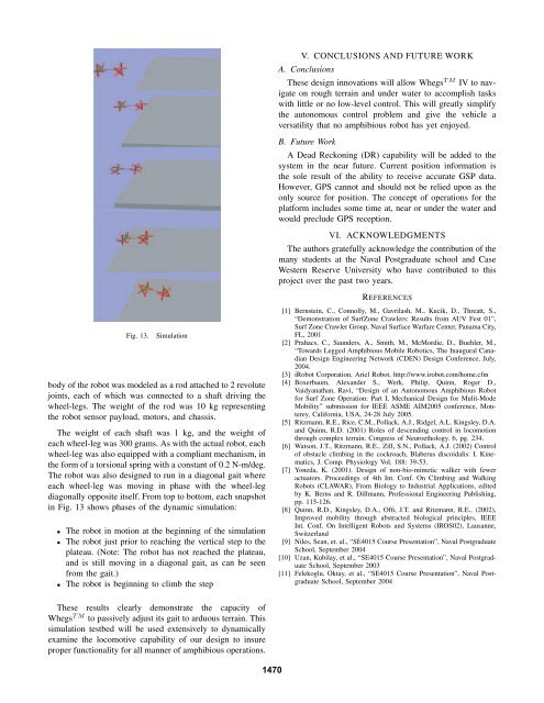 Design of an Autonomous Amphibious Robot for Surf - index - Naval ...