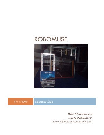 ROBOMUSE - Robotics Club IITD - Indian Institute of Technology Delhi