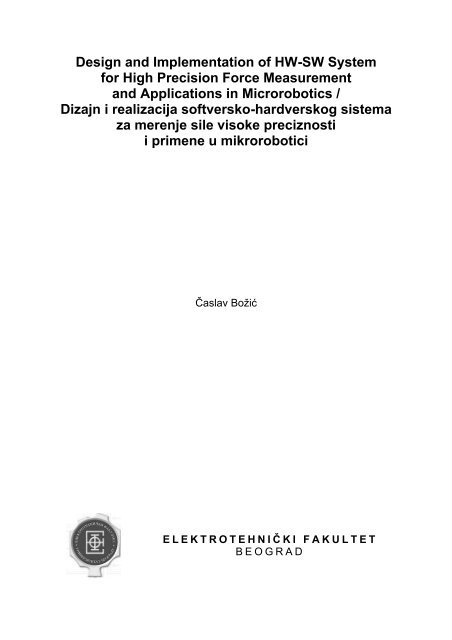 Design and Implementation of HW-SW System for ... - Institut AIFB