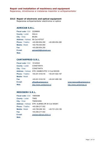 Repair and installation of machinery and equipment Repararea ...