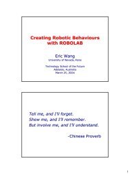 Creating Robotic Behaviours with ROBOLAB