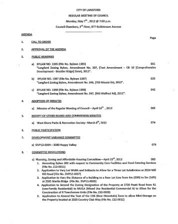 View Agenda [PDF - 4.3 MB] - City of Langford