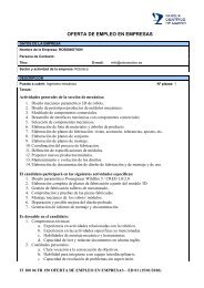 OFERTA DE EMPLEO EN EMPRESAS