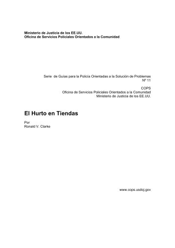 El Hurto en Tiendas - Center for Problem-Oriented Policing