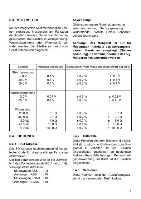 Programmkart ABS/ASR D - INFORM - WABCO